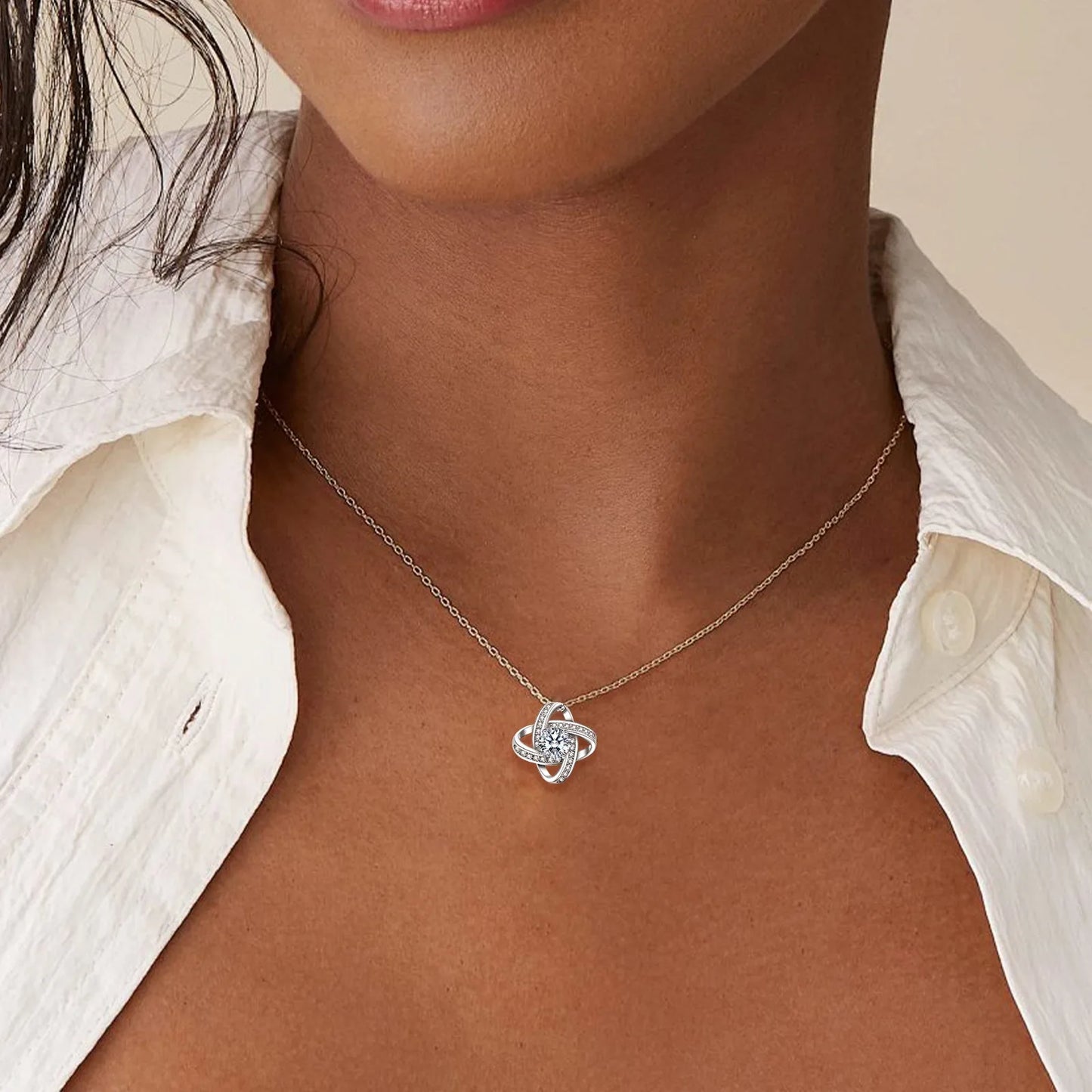 Elegant Love Knot Necklace, "To My Queen" Perfect for Wife, Girlfriend, Soulmate, Any Holiday Gift, Romantic Gift Necklace
