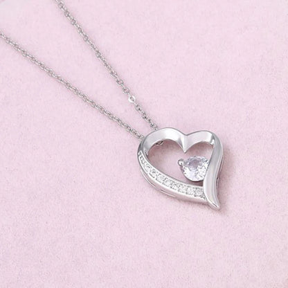 Jewelry to My Love 14K Gold or Silver Forever Love Pendant Necklace Gift for Wife Her Romantic Christmas Birthday Valentine Gift