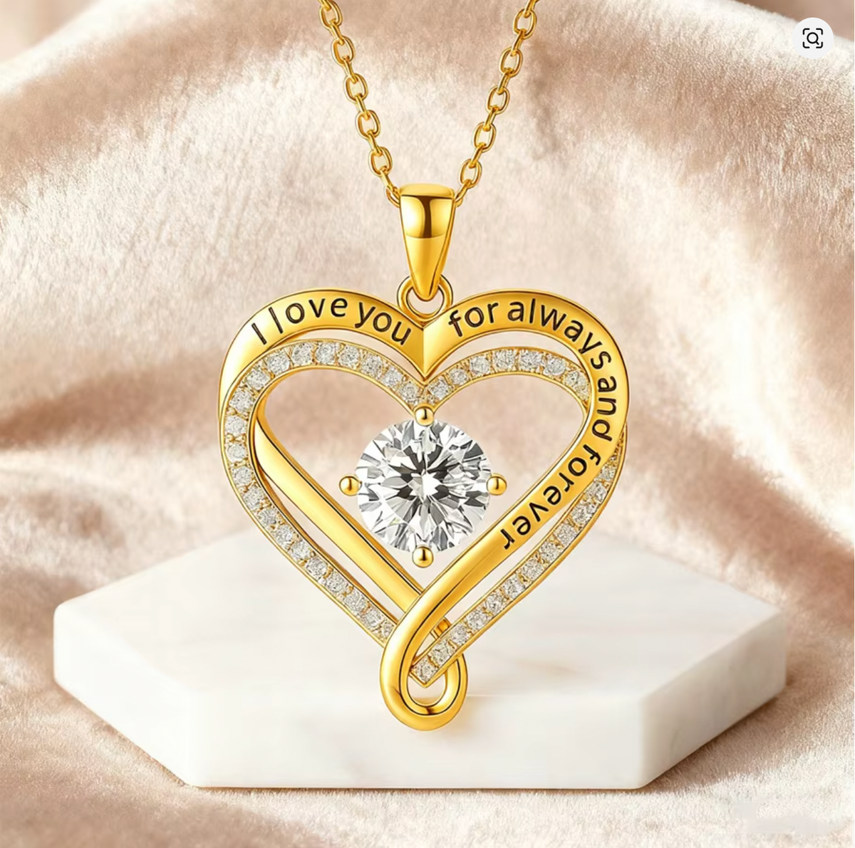 Eternal Heart Double Layered Heart Shaped Necklace