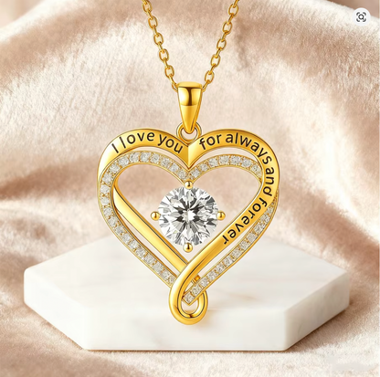 Eternal Heart Double Layered Heart Shaped Necklace