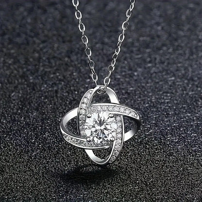 Elegant Love Knot Necklace, "To My Queen" Perfect for Wife, Girlfriend, Soulmate, Any Holiday Gift, Romantic Gift Necklace